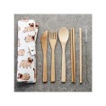 Set de couverts en bambou - Chien carlin Set de couverts en bambou - Chien carlin