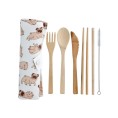 Bamboo Cutlery Set - Pug Dog Bamboo Cutlery Set - Pug Dog
