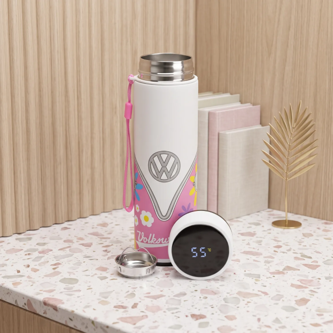 Gourde isotherme Volkswagen en acier inoxydable avec thermomètre